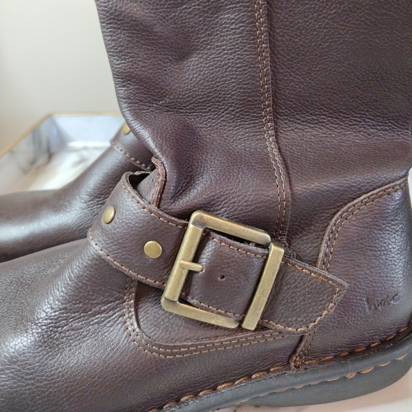 NWT BOC Born Tall Brown Leather Riding Boots Size 7.5M - Picture 4 of 8